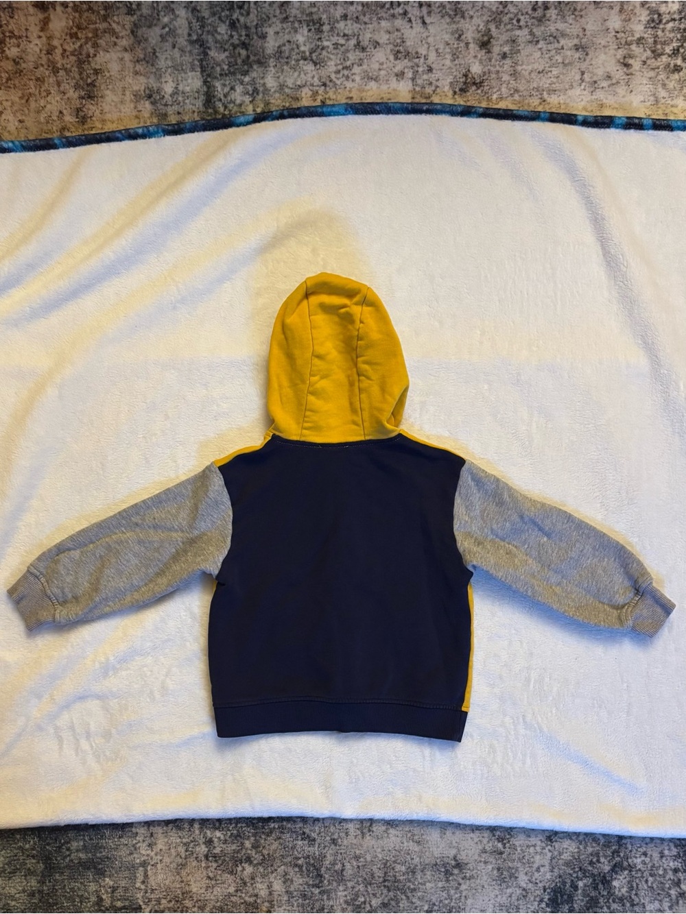 United Colors of Benetton Kids Colorblock Zip Hoodie 3-4Y 104cm - Picture 4 of 6